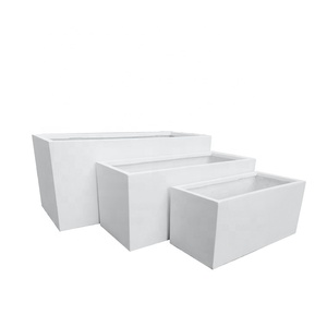 Grand bac à plantes en GRC, <span class=keywords><strong>pot</strong></span> de fleurs rectangulaire en fibre de verre pour l'extérieur, pour la maison, l'hôtel, carton vintage, <span class=keywords><strong>pot</strong></span> de fleurs en fibre de verre, 5 pièces - Product Image 1
