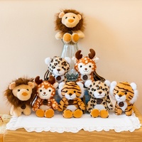 Jouets en gros Songshan : Porte-clés en peluche animaux de la forêt mignons (Lion, Tigre, Cerf) 15-20CM – Breloque de sac, cadeau pour enfants