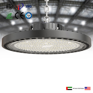 תאורת לד תעשייתית UFO <span class=keywords><strong>High</strong></span> <span class=keywords><strong>Bay</strong></span> 100W <span class=keywords><strong>200W</strong></span> 300W 6500K בעלת אורך חיים ארוך למחסנים במפעלים, עמידות IP65, זמין במלאי במחסן האמריקאי. - Product Image 1