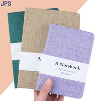 Carnet JPS OEM Kork, personnalisable, en tissu de lin, mini carnet personnalisé
