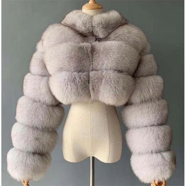 Vrouwen Winter Korte Hooded Faux Vos Bontjas Dikke Racoon Warme Dikke Jacket & Coat