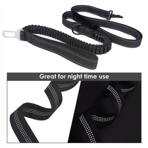 Yansıtıcı Pet emniyet oto emniyet kemeri naylon halat köpek tasma kanca demeti kafalık emniyet kemeri zinciri açar arabalar için - Product Image 5