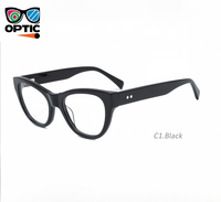 Monture de lunettes œil-de-chat pour femme en acétate, monture épaisse rétro, pour verres correcteurs, lunettes de vue pour dames