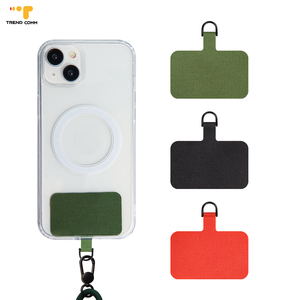 Étui de téléphone <span class=keywords><strong>incassable</strong></span> et robuste avec languette de fixation transparente, cordon de téléphone avec anneau métallique, support universel pour cordon de téléphone à porter en bandoulière - Product Image 1