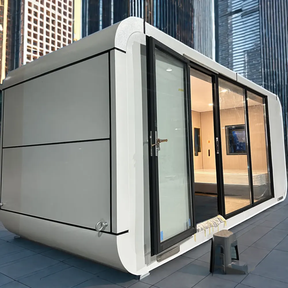 Moderne Kleine Prefab Huis Glazen Huis Container Mobiele Huis Voor Kantoor En Hotel