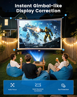Projecteur intelligent Q8PRO Android 14, résolution native 1080P, 380 lumens ANSI, mise au point automatique, WiFi 6, projecteur de cinéma maison portable