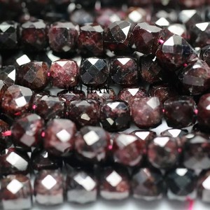 Cuentas sueltas de cubo <span class=keywords><strong>facetado</strong></span> de 8mm de <span class=keywords><strong>granate</strong></span> de Mozambique al por mayor Natural para hacer joyería, pulsera, collar, diseño - Product Image 4