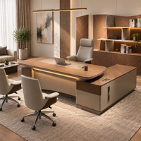 Bureau de direction moderne, table de luxe légère pour salle de direction