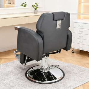 Sillón de Barbería Hidráulico, 360 °   Sillón <span class=keywords><strong>Reclinable</strong></span> Giratorio con Reposapiés Ajustable <span class=keywords><strong>para</strong></span> Barbería, Spa y Salón de Belleza - Product Image 4