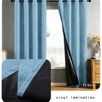 Rideaux occultants perforés modernes en tissu teint noir pour chambre à coucher, vente en gros d'usine Amity