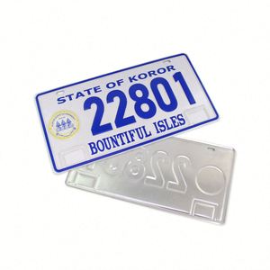 Placa de Matrícula Personalizada con Relieve Vintage, Tamaño Estadounidense, Lámina de Aluminio, Placa de Número de Coche en Blanco para Decoración de Automóviles - Product Image 6