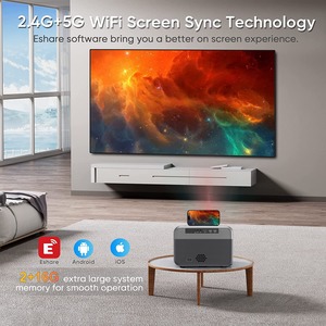 Fabrika satış led android projektör 1080p <span class=keywords><strong>Bluetooth</strong></span> <span class=keywords><strong>wifi</strong></span> kablosuz bağlantı telefon TV oyun video taşınabilir akıllı mini projektör - Product Image 3