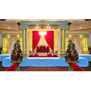 Fibra única Triple Pilar Boda Mandap Texas Boda India Tri Pole Mandap Dallas Clásico Personalizado Cuadrado Boda Mandap EE. UU. - Product Image 1