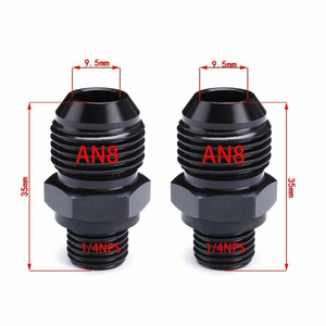 อะแดปเตอร์ข้อต่อท่อน้ำมัน CNC Machined AN8‑1/4NPS สำหรับการปรับเปลี่ยนประสิทธิภาพการส่งกำลังของ GM Turbo 350 400 200R - Product Image 2