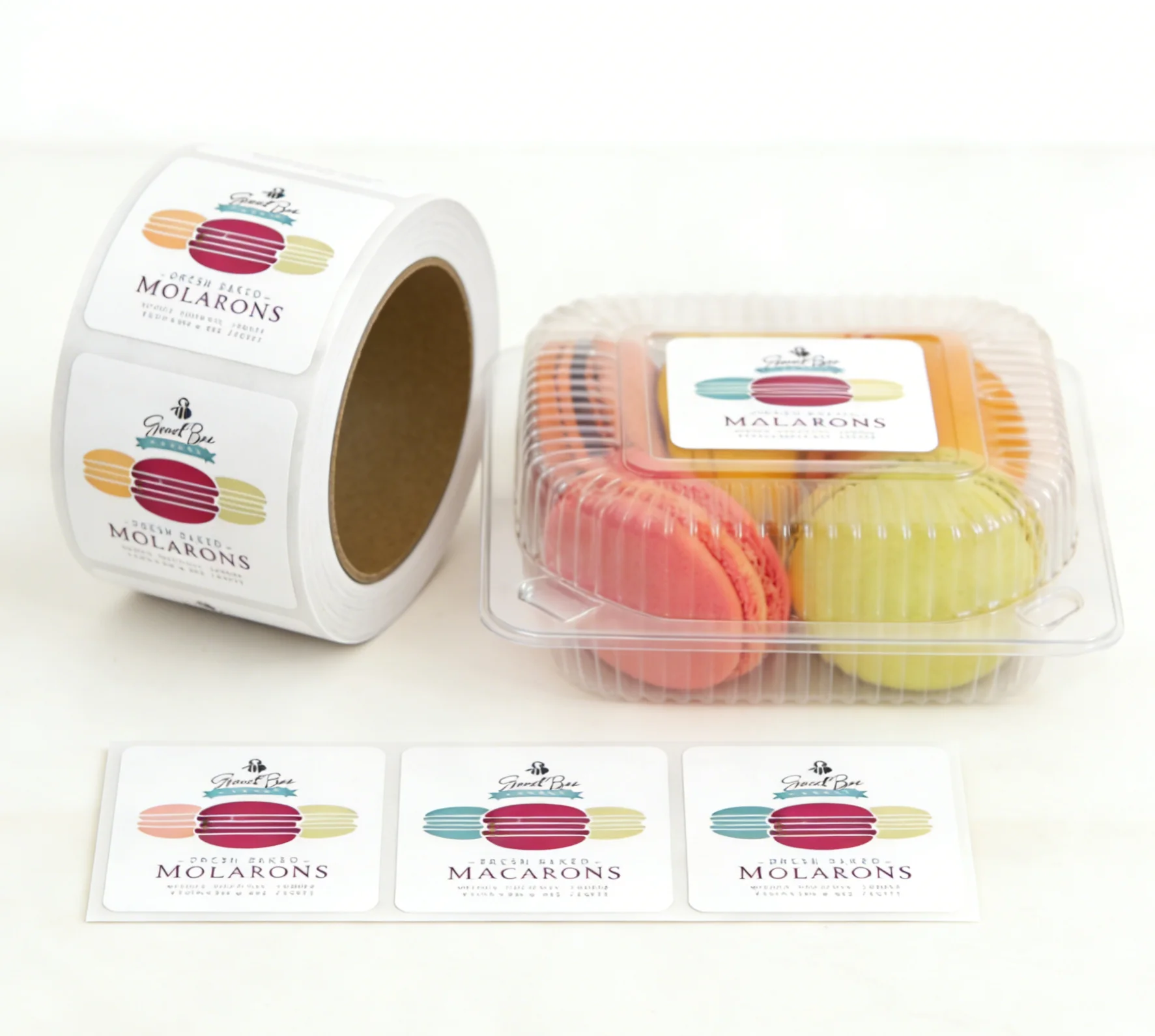 Custom Printed Eco-Friendly Waterproof Oil-Proof Private Label Adhesive Durable Scratch-Off Vinyl Food Label for Snack Packaging