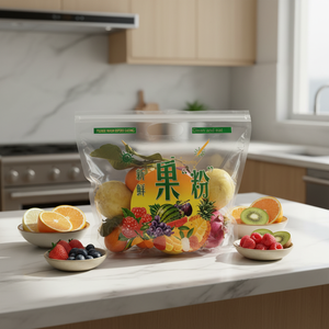 Sacs de conservation des fruits perforés personnalisés pour les cerises des supermarchés, sacs respirants à fermeture automatique, autoportants, à tenir à la main - Product Image 3