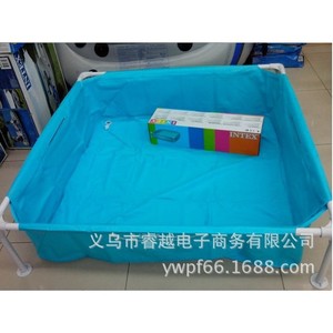 Piscina inflable cuadrada Intex de 120x120x30cm para niños, para jugar y nadar al aire libre - Product Image 5