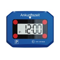 Horloge de stationnement électronique pour voiture, bleue, fabriquée en Allemagne, avec batterie