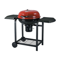 Barbecue fumoir au charbon de bois SEJR 22,5 pouces en acier avec tables latérales