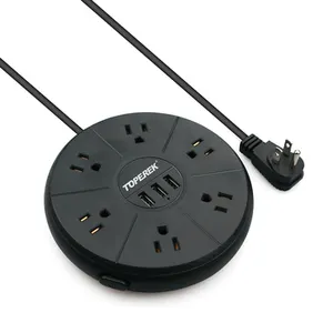 High Quality US Universal Power Strip With 6 AC Outlets 3 USB Charging Ports Surge Protector Power Plugs for General-Purpose