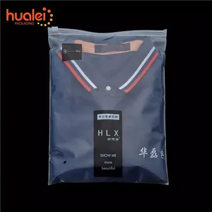 Großhandel Custom Logo Kleidung Reiß verschluss taschen Clear Plastic Frosted Ziplock Bag für T-Shirt Bademode Verpackung