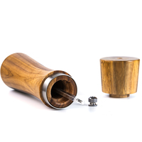 Ensemble de cuisine en bois d'acacia 8 pouces, moulin à sel et à poivre réglable, moulin à sel et à poivre en bois rechargeable