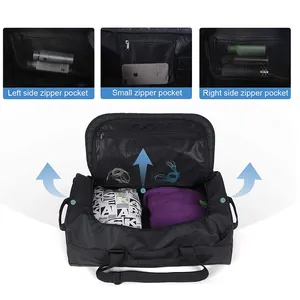 Pochete de duffel personalizada multifuncional, bolsa de envernizado em pvc grande 500d para acampamento, à prova d'água, academia, esportiva com logotipo