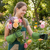 Gants de jardinage en tissu sergé à manches longues antidérapants et compatibles écran tactile, gants de protection respirants pour travaux de paysagisme et de jardinage