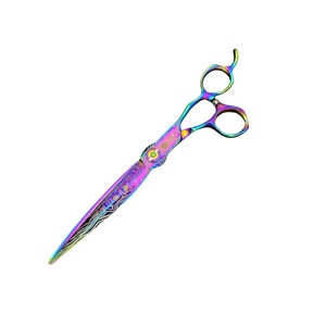 Tijeras de peluquería Jp440c de 7 pulgadas, tijeras de acero inoxidable para diestros, para uso estético, hoja colorida - Product Image 2