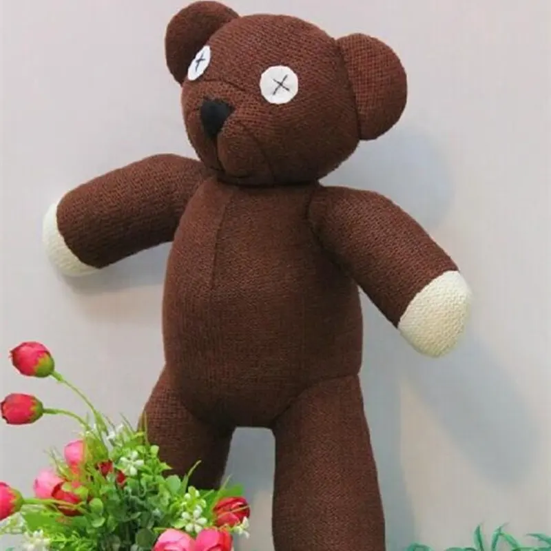 Free sample Cute Mr Bean Knitted Beanie Bear Mr.Bean Teddy Bear Plush Toy for sale