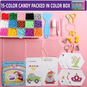 Juego de Cuentas Mágicas para Manualidades, Caja de Colores en Inglés, Juguetes para Desarrollar el Cerebro, Cuentas de Plástico y Hierro <span class=keywords><strong>Hama</strong></span>, Cuentas Perler, Manualidades DIY - Product Image 5