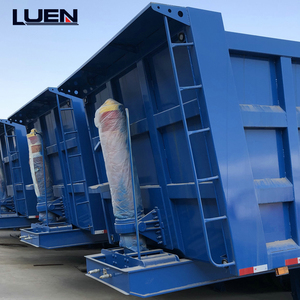 Camion à benne basculante à 3 essieux, semi-remorque à benne basculante, remorque à benne basculante, 13 tonnes, marque Fuwa, suspension mécanique Q345B, prix avantageux - Product Image 4