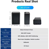 GT20 Traqueur GPS de véhicule Aimant puissant Batterie 1500mAH GPS/BDS/LBS/WiFi GPRS GSM AGPS Android App PC 1 an