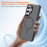 Étui de téléphone protecteur magnétique sans fil en TPU+PC givré de luxe pour S26 Ultra