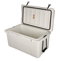 Glacière portable rotomoulée 60L avec logo personnalisé, grande taille, pour la pêche, le camping, le stockage alimentaire, le vin et les canettes