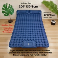 Matelas de couchage gonflable double YYJ-D2 avec gonfleur automatique intégré, matériau TPU imperméable pour la randonnée et le camping