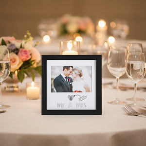 Cornice Portafoto Matrimonio 2026 di Tendenza con <span class=keywords><strong>Cuore</strong></span> Impronta Digitale per Anniversari e Commemorazioni - Regalo Perfetto, Decorazione per la Casa - Product Image 2