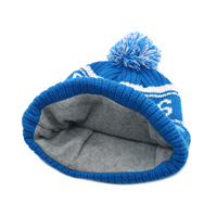 Bonnets en tricot de qualité supérieure avec logo personnalisé pour équipe de softball, doublure en polaire chaude, pompon d'hiver
