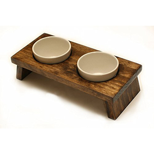Elevated Wooden Pet <b>Feeder</b> Bowl Stainless Steel Double Dog Feeding Dish for <b>Cats</b> and Dogs - Product Image 5