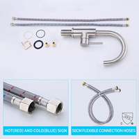Robinet d'évier de Bar robinet d'évier monotrou salle de bains cuisine brossé Nickel pré-humide Mini salle de bains baignoire utilitaire Marine robinet d'extérieur