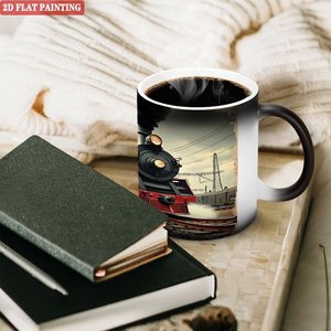 Frosted Black 11oz <b>Ceramic</b> <b>Mug</b> Heat Color Changing Sublimation For DIY Lovers - Product Image 3
