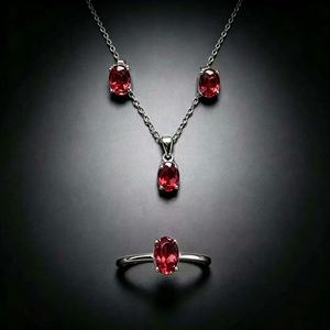 <span class=keywords><strong>Set</strong></span> di Gioielli in Argento Sterling 925 con Pietre Preziose Naturali di Vari Colori, Ideale per Rivenditori e Boutique - Product Image 3