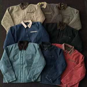 Chaqueta de Trabajo de <span class=keywords><strong>Invierno</strong></span> OUNA Personalizada para <span class=keywords><strong>Hombre</strong></span> Estilo Vintage Desgastado, Tejido de Lona de Algodón Tipo Duck con Trama de Satén, Estilo Obrero de Detroit, Ropa de Trabajo, Chaqueta de Granero - Product Image 1