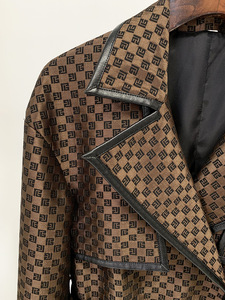 <span class=keywords><strong>Trench</strong></span> Coat con Motivo Geometrico di Design, Cappotto Lungo da <span class=keywords><strong>Donna</strong></span> con Maniche Lunghe e Taglio Elegante - Product Image 4