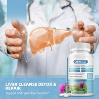 Supplément OEM en capsules de chardon-Marie avec extrait de racine de pissenlit pour le nettoyage détox du foie, soutien du système immunitaire digestif