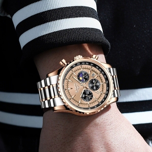 Relojes de Pulsera <span class=keywords><strong>Lige</strong></span> 8989 Lg8989 de Lujo para <span class=keywords><strong>Hombre</strong></span>, Estilo Original, Cuarzo, <span class=keywords><strong>Precio</strong></span> Bajo, Resistentes al Agua, Manecillas Luminosas, Cronógrafo - Product Image 3