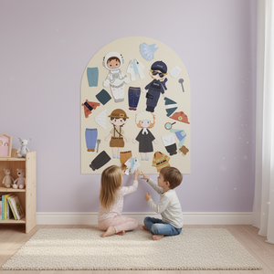 Tableau magnétique <span class=keywords><strong>en</strong></span> feutre pour enfants d'âge préscolaire, tableau de dessin <span class=keywords><strong>en</strong></span> forme de maison <span class=keywords><strong>en</strong></span> <span class=keywords><strong>bois</strong></span> avec support pour l'apprentissage ludique et le bricolage - Product Image 1
