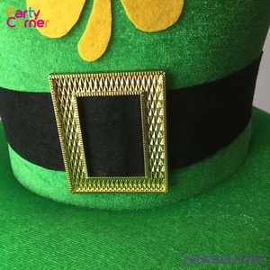 Mũ Nhung Shamrock Với Ria Mép Xanh St. Patricks Ngày Đảng Phụ Kiện Leprechaun Mũ Và Râu Cho Người Lớn - Product Image 3