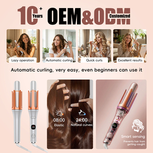 <span class=keywords><strong>Fer</strong></span> à boucler automatique rotatif, 2 directions de rotation, <span class=keywords><strong>boucles</strong></span> et vagues sans effort, adapté aux débutants et à un usage professionnel. - Product Image 3