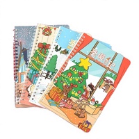 Bloc-notes de Noël A5 pour l'école primaire, 70 pages épaissies, reliure cousue, cadeau pour étudiant, papeterie de bureau